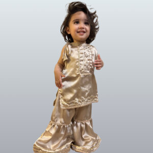 Silk summer Eid suit for girls elegant festive design