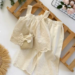 Ayshlis Embroidered Two-Piece Suit for Girls | Age 2–7 Years