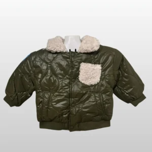 Olive Wool Collar Jacket – Elegant Warmth for Everyday Wear
