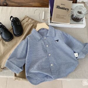 Blue Shirt for Kids soft casual everyday wear by Ayshlis