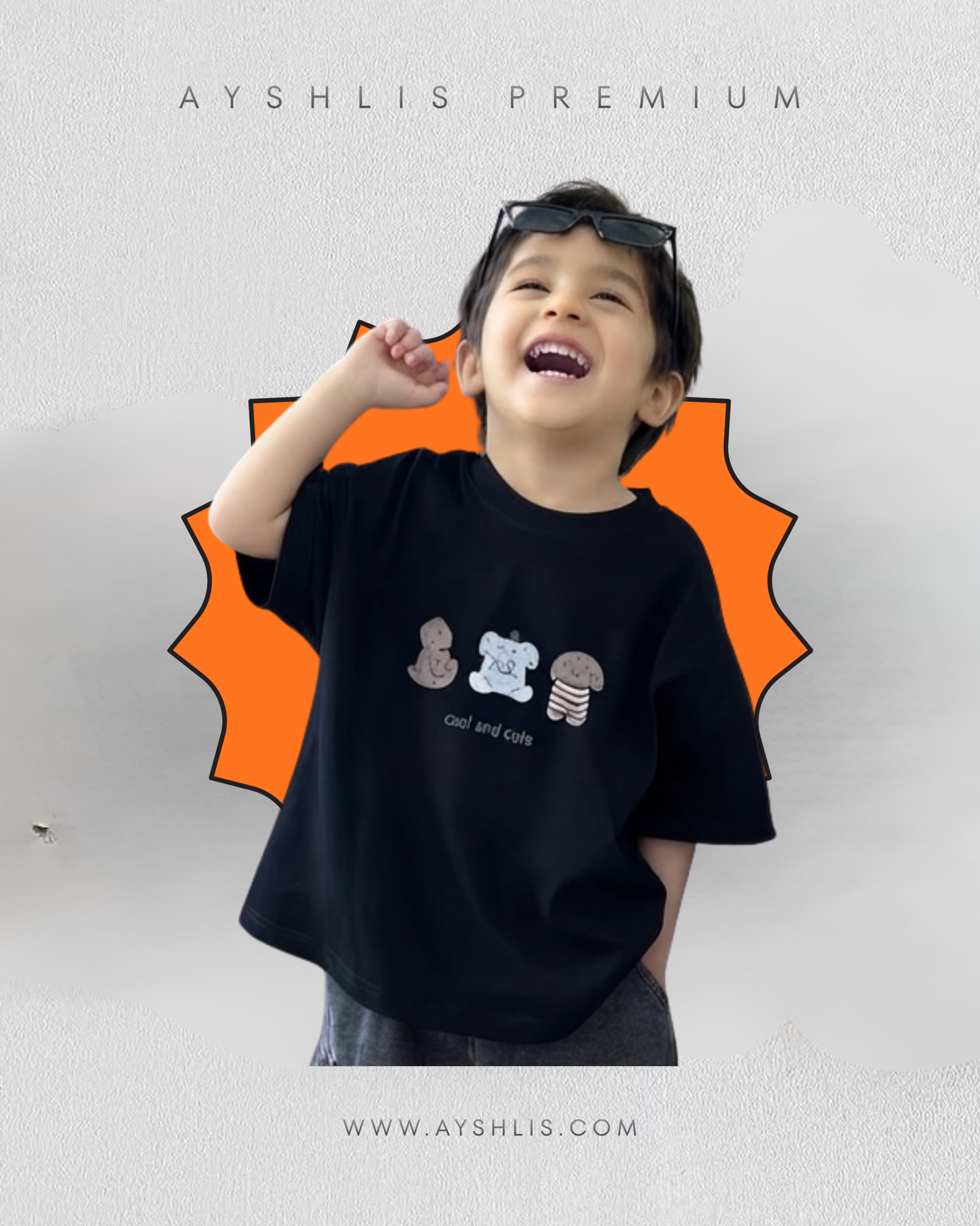 Round Neck Shirt for Kids soft casual everyday wear